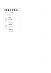 English Worksheet: Colours