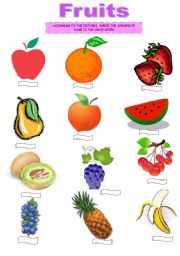 English Worksheet: Fruits