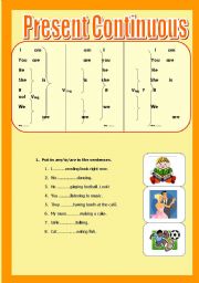 English Worksheet: Present Continuous