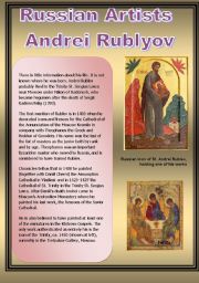 English Worksheet: Russian Artists Andrei Rublyov