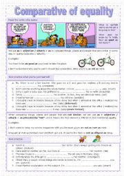 English Worksheet: Comparative of equality