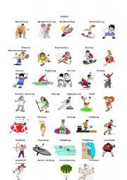 English Worksheet: Sports