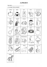 English Worksheet: The alphabet