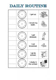 English Worksheet: Daily Routines