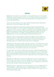 English Worksheet: Edinburgh
