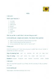 English worksheet: Food