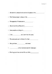 English worksheet: Two words in one - set 3 - gapfill
