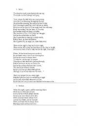 English worksheet: Mother Poems