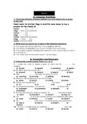English worksheet: excellent test for  grade ten (3)