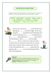 English Worksheet: connectors or linking words