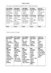 English Worksheet: Who is who?
