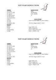 English Worksheet: new years resolution vocabulary 