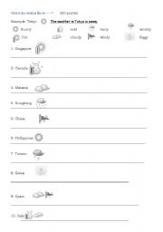 English worksheet: Weather in other places