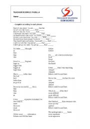 English worksheet: comparative