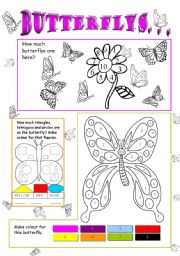 English Worksheet: Butterfly