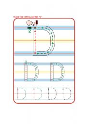 Wrtie the letter D