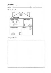 English Worksheet: My Home