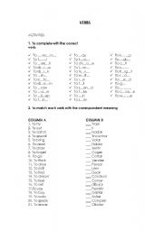 English Worksheet: verbs