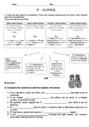 English Worksheet: If- Clauses vs. Unless & -ed / -ing adjectives
