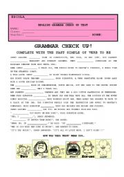 English Worksheet: Grammar Check - Past Simple of Verb To Be