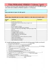 English Worksheet: 1 bat Phrasal Verbs C