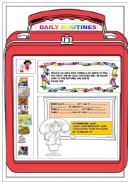 English Worksheet: dora daily routines