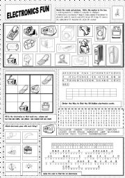 English Worksheet: Electronics Fun