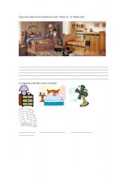 English Worksheet: Describe one of  the bedrooms