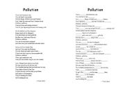 English worksheet: Tom Lehrer - Pollution