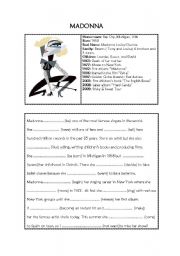 English Worksheet: Writing about Madonna