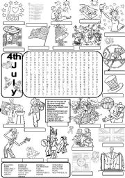 English Worksheet: Wordsearch 4TH JULY