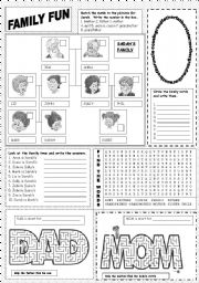 English Worksheet: Family Fun