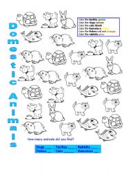 English Worksheet: Domestic Animals