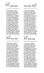 English Worksheet: Animals in hidding