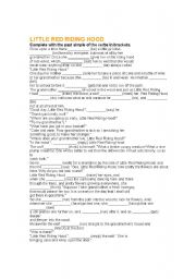 English Worksheet: LITTLE RED RIDING HOOD