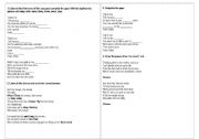 English Worksheet: Song-She bangs