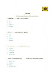 English worksheet: Passives