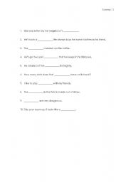 English worksheet: Two words in one - set 4 - gapfill
