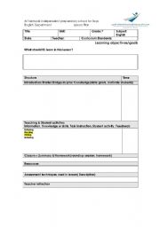 Lesson plan template