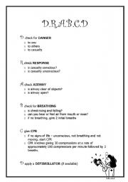 English Worksheet: D.R.A.B.C.D
