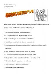 English Worksheet: Errors Detective