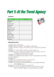 English Worksheet: At the Travel Agency