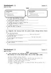 English Worksheet: suggesting 