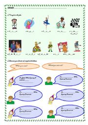 English Worksheet: Jobs-when I grow up I want to be...