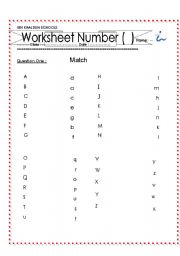English worksheet: Alphabet evaluation