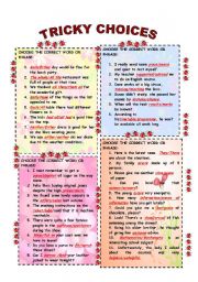 English Worksheet: TRICKY WORDS