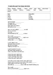 English Worksheet: song 