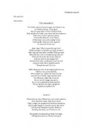 English Worksheet: metaphysical poets