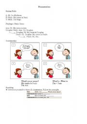 English Worksheet: Presentation