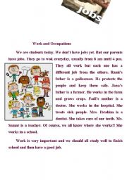 English Worksheet: jobs 